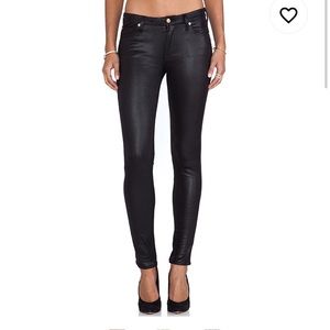 7 For All Mankind Leather Like Knee Seam Jeans 30